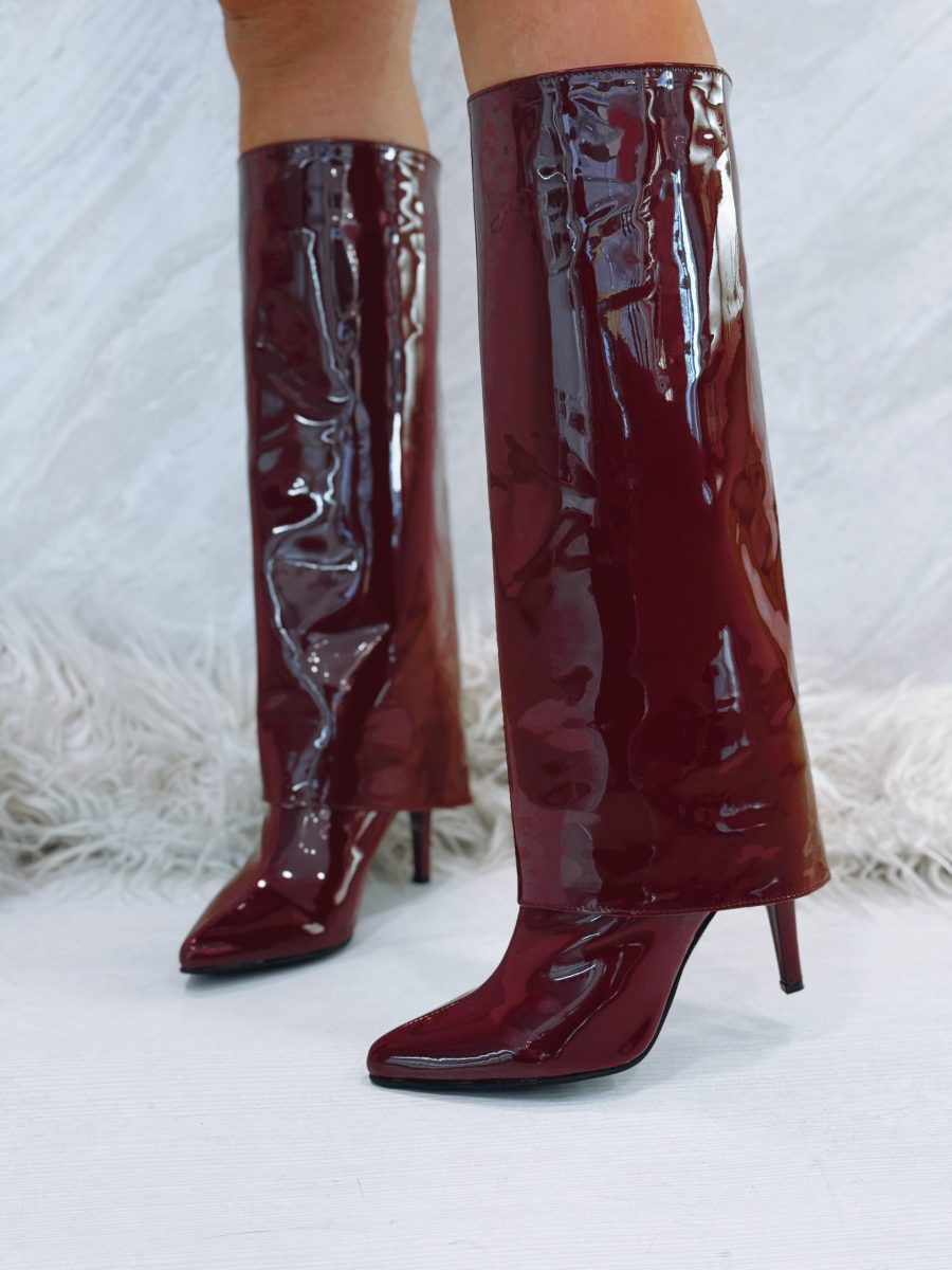 Caña removible charol bordo